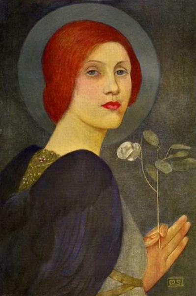 An Angel by Marianne Stokes Art Nouveau (Modern) Art