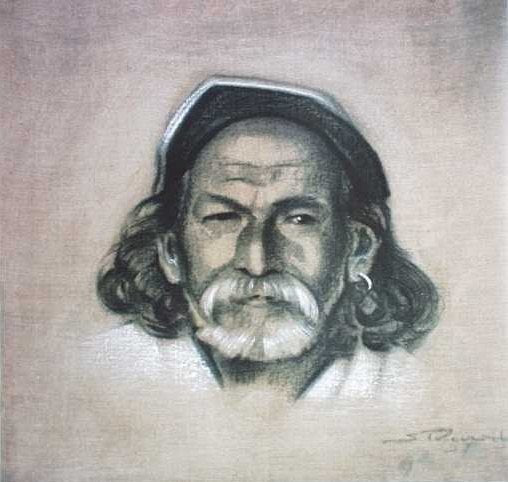 Lahor (Blacksmith) from Kulu by Nicholas Roerich Realism Art dated 1937