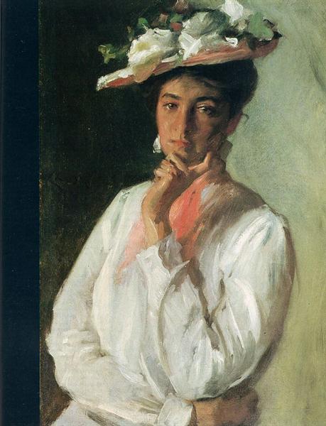 Woman in White by William Merritt Chase Impressionism Art