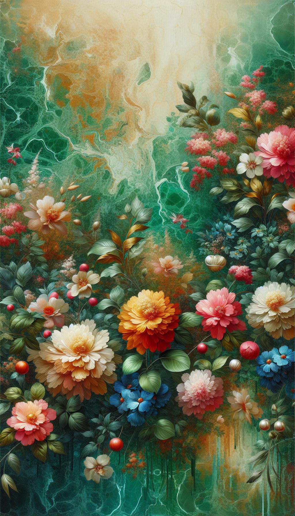 Vibrantus Blossomica Floral Oilpainting