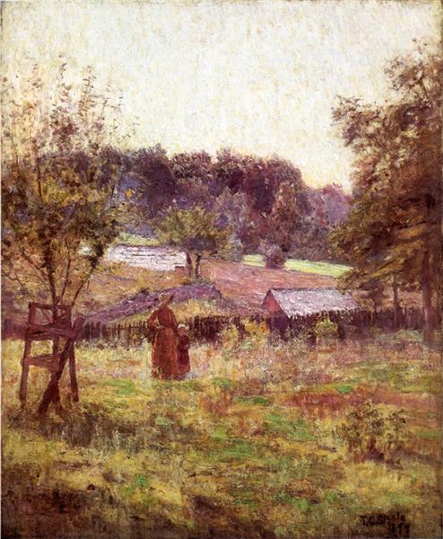 At Noon Day by T. C. Steele Impressionism Art dated 1894