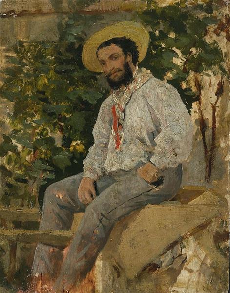 Diego Martelli in Castiglioncello by Giovanni Boldini Realism Art dated 1866