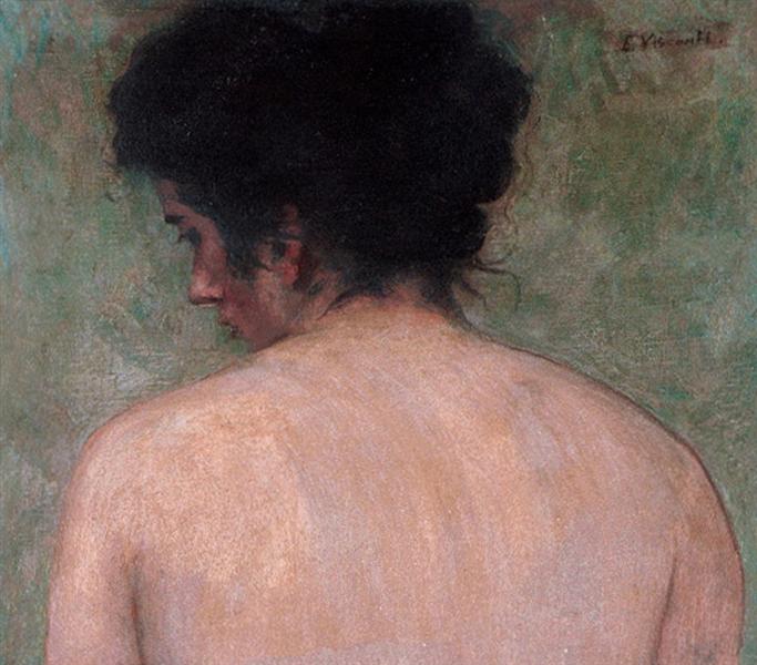 Back of a woman by Eliseu Visconti Impressionism Art dated 1895