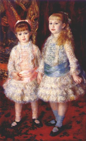 Pink and Blue by Pierre-Auguste Renoir Impressionism Art dated 1881