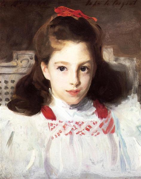 Portrait of Miss Dorothy Vickers by John Singer Sargent Realism Art dated 1884