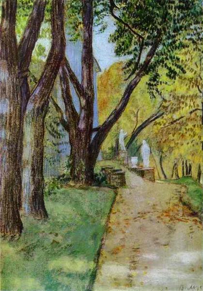 A Walk in the Park by Victor Borisov-Musatov Post-Impressionism Art dated 1904