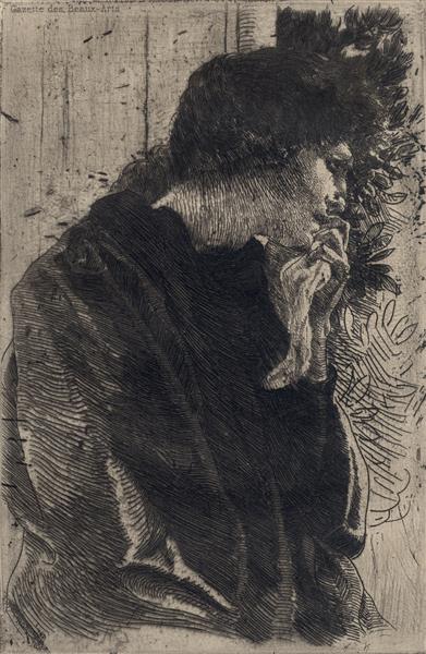 Sadness by Paul-Albert Besnard Impressionism Art dated 1887