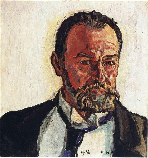 Self portrait by Ferdinand Hodler Art Nouveau (Modern) Art