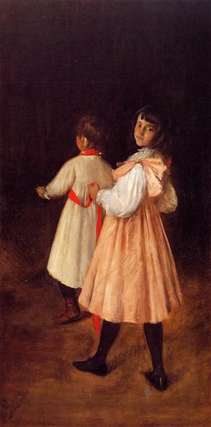 At Play by William Merritt Chase Impressionism Art dated 1895