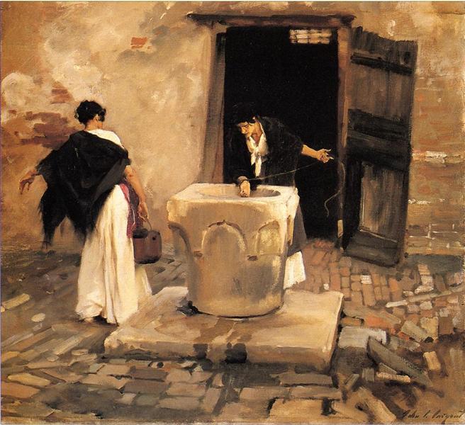 Venetian Water Carriers by John Singer Sargent Realism Art dated 1882