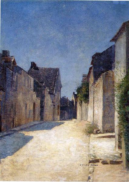 Street in Samois by Odilon Redon Impressionism Art dated 1888