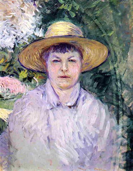 Portrait of Madame Renoir by Gustave Caillebotte Impressionism Art dated 1888