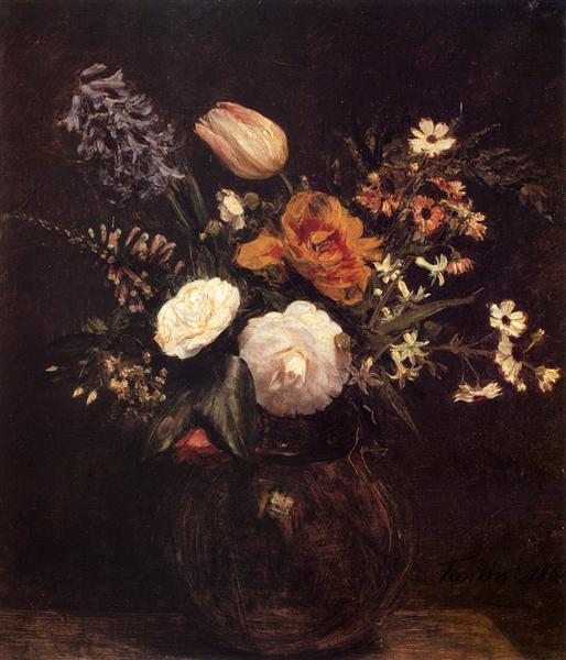 Flowers by Henri Fantin-Latour Realism Art