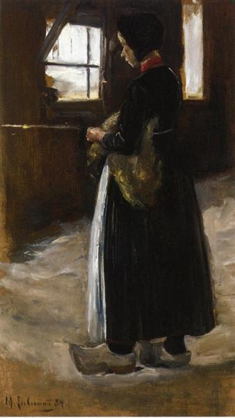 Spinner by Max Liebermann Impressionism Art dated 1886