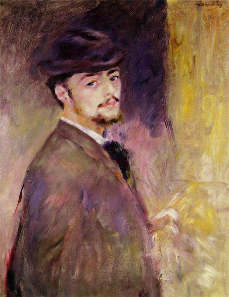 Self-Portrait at the Age of Thirty Five by Pierre-Auguste Renoir Impressionism Art dated 1876