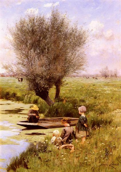 Afternoon Along The River by Emile Claus Realism Art