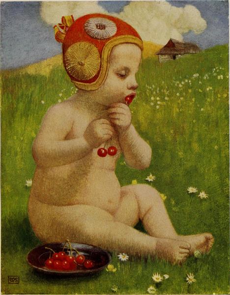 A LITTLE SLOVAK by Marianne Stokes Art Nouveau (Modern) Art dated 1909