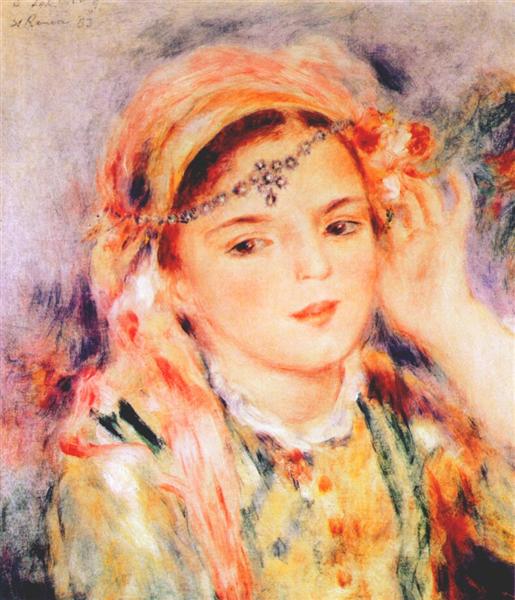 Algerian Woman by Pierre-Auguste Renoir Impressionism Art dated 1883