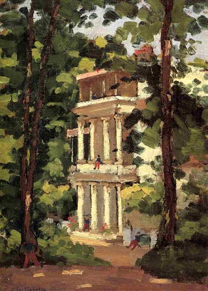 Yerres, Colonnade of the Casin by Gustave Caillebotte Impressionism Art dated 1870