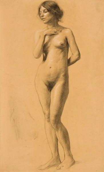 Female nude by Paul Mathiopoulos Realism Art