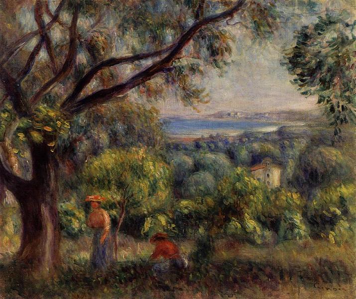 Cagnes Landscape by Pierre-Auguste Renoir Impressionism Art dated 1895