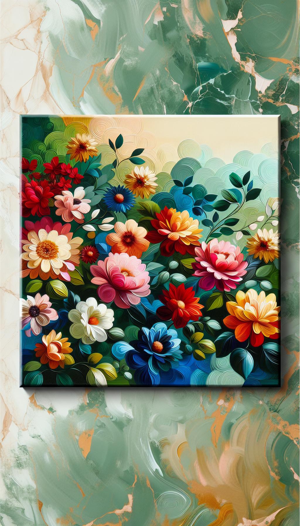 Vibrantus Florameticus: Modern Floral Oil Painting