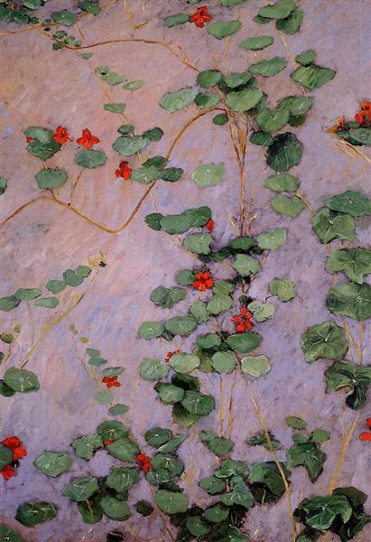 Nasturtiums by Gustave Caillebotte Impressionism Art dated 1892