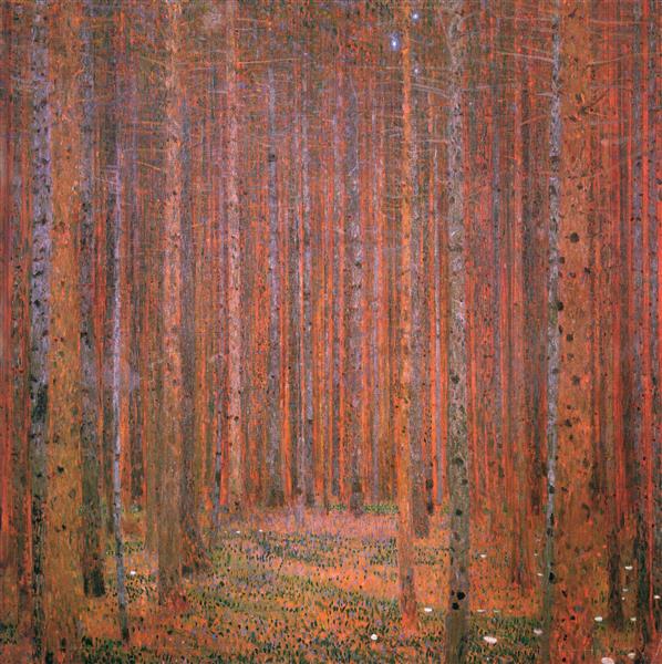 Fir Forest I by Gustav Klimt Art Nouveau (Modern) Art dated 1901