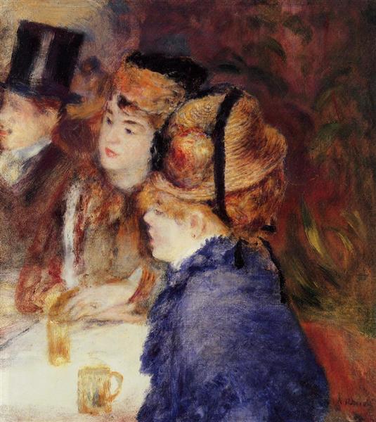 At the Cafe by Pierre-Auguste Renoir Impressionism Art dated 1877