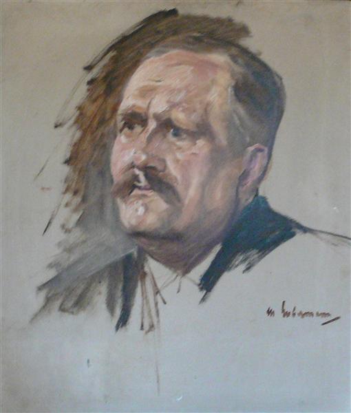 Sketch for the Portrait of Friedrich Naumann by Max Liebermann Impressionism Art