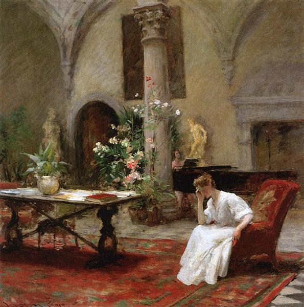 The Song by William Merritt Chase Impressionism Art dated 1907