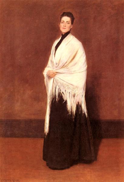 Portrait of Mrs. C by William Merritt Chase Impressionism Art dated 1893