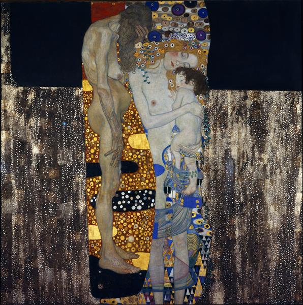 The Three Ages of Woman by Gustav Klimt Art Nouveau (Modern) Art dated 1905