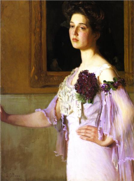 Mrs. Joseph Clark Grew [Alice Perry Grew] by Lilla Cabot Perry Impressionism Art dated 1904