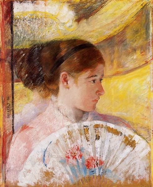 At the Theater by Mary Cassatt Impressionism Art dated 1879