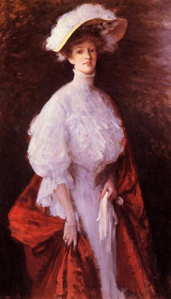 Portrait of Miss Frances by William Merritt Chase Impressionism Art dated 1905