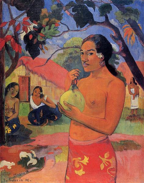 Woman Holding a Fruit by Paul Gauguin Post-Impressionism Art dated 1893