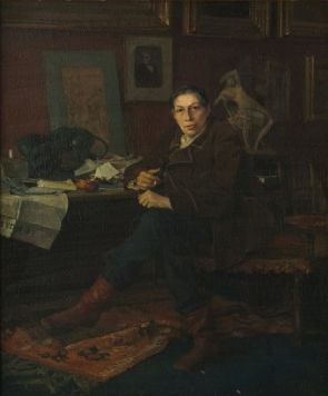 Albert Wolff in His Study by Jules Bastien-Lepage Realism Art dated 1881