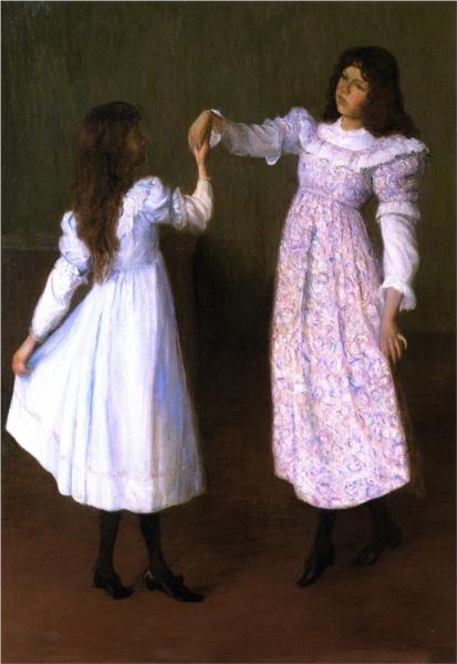 Children Dancing, II by Lilla Cabot Perry Impressionism Art dated 1895