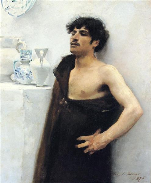 Young Man in Reverie by John Singer Sargent Realism Art dated 1876