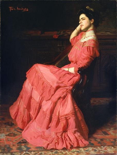 A Rose by Thomas Pollock Anshutz Realism Art dated 1907