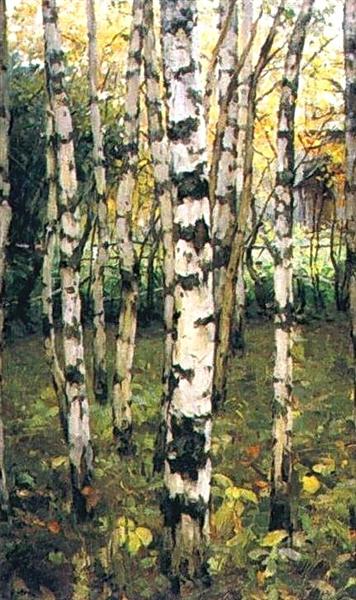 Birches. Petrovskoye by Konstantin Yuon Realism Art dated 1899