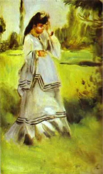 Woman in a Park by Pierre-Auguste Renoir Impressionism Art