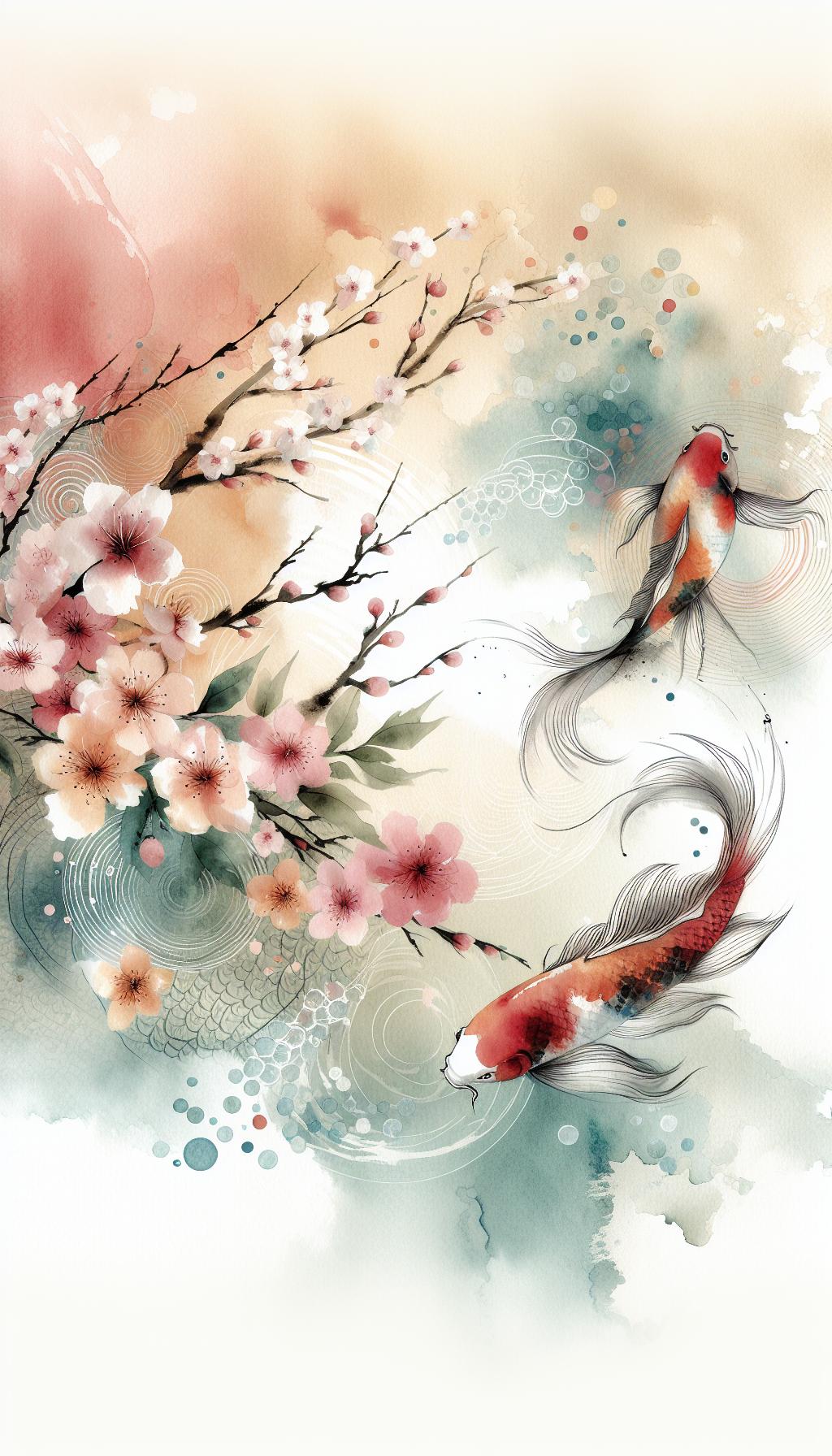 Elysian Akarsha Japanese Watercolor Tapestry