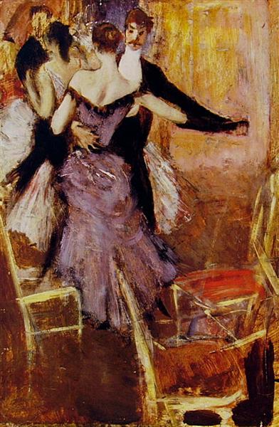 Ballerina in Mauve by Giovanni Boldini Impressionism Art dated 1887