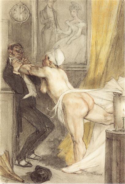 After Midnight (The Return to Love the Lack of It) by Felicien Rops Symbolism Art