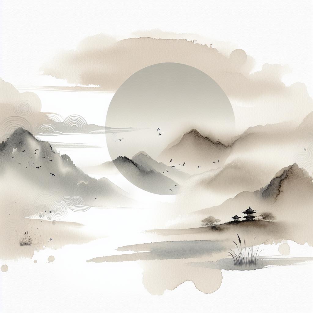 Serene Nipponica: Ethereal Aabhasa Japanese Watercolor