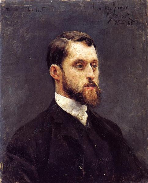 Self Portrait by Julius LeBlanc Stewart Realism Art dated 1886