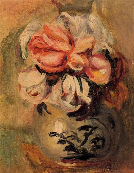 Vase of Flowers by Pierre-Auguste Renoir Impressionism Art