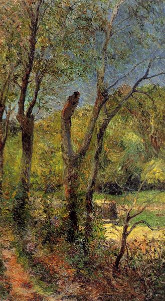 Willows by Paul Gauguin Impressionism Art dated 1885